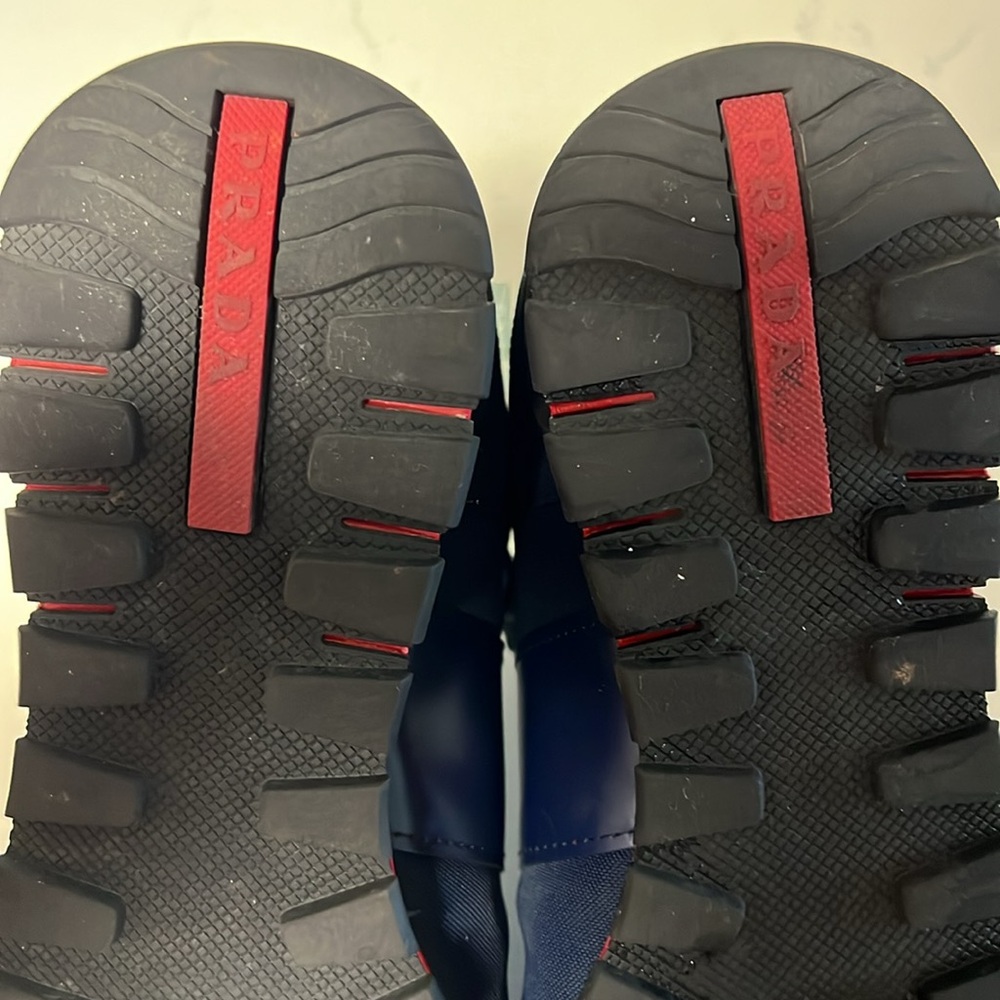 Prada Navy blue sneakers size 9 used no box - Picture 5 of 7